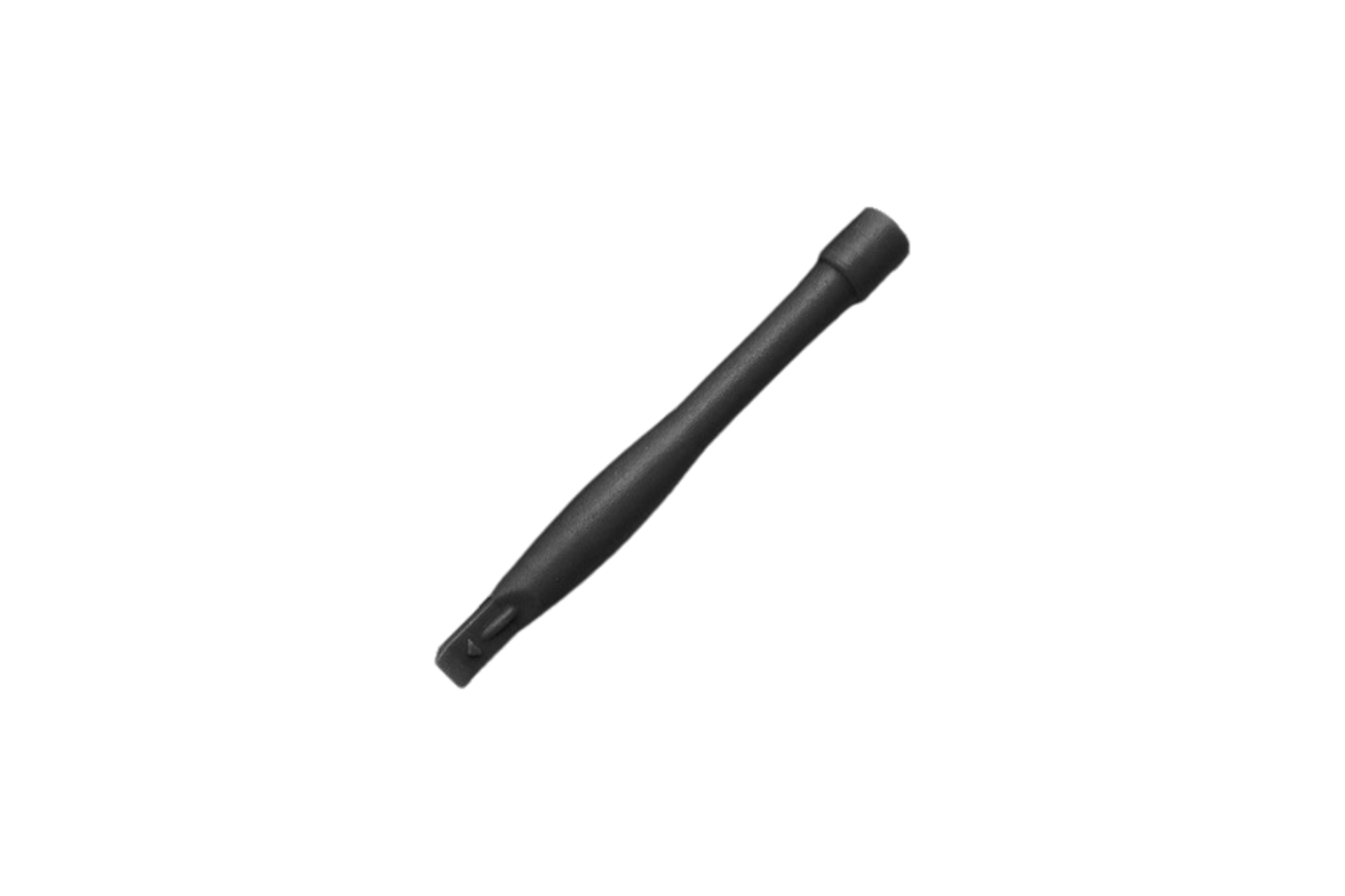 在黑色背景下,JOWUA Taiwan 推出的 LIR2450H 可充電鈕扣電池組展現出其時尚的設計,形似手電筒等圓柱形物體,具有錐形主體和喇叭形末端,將功能性與簡約美感融為一體。.