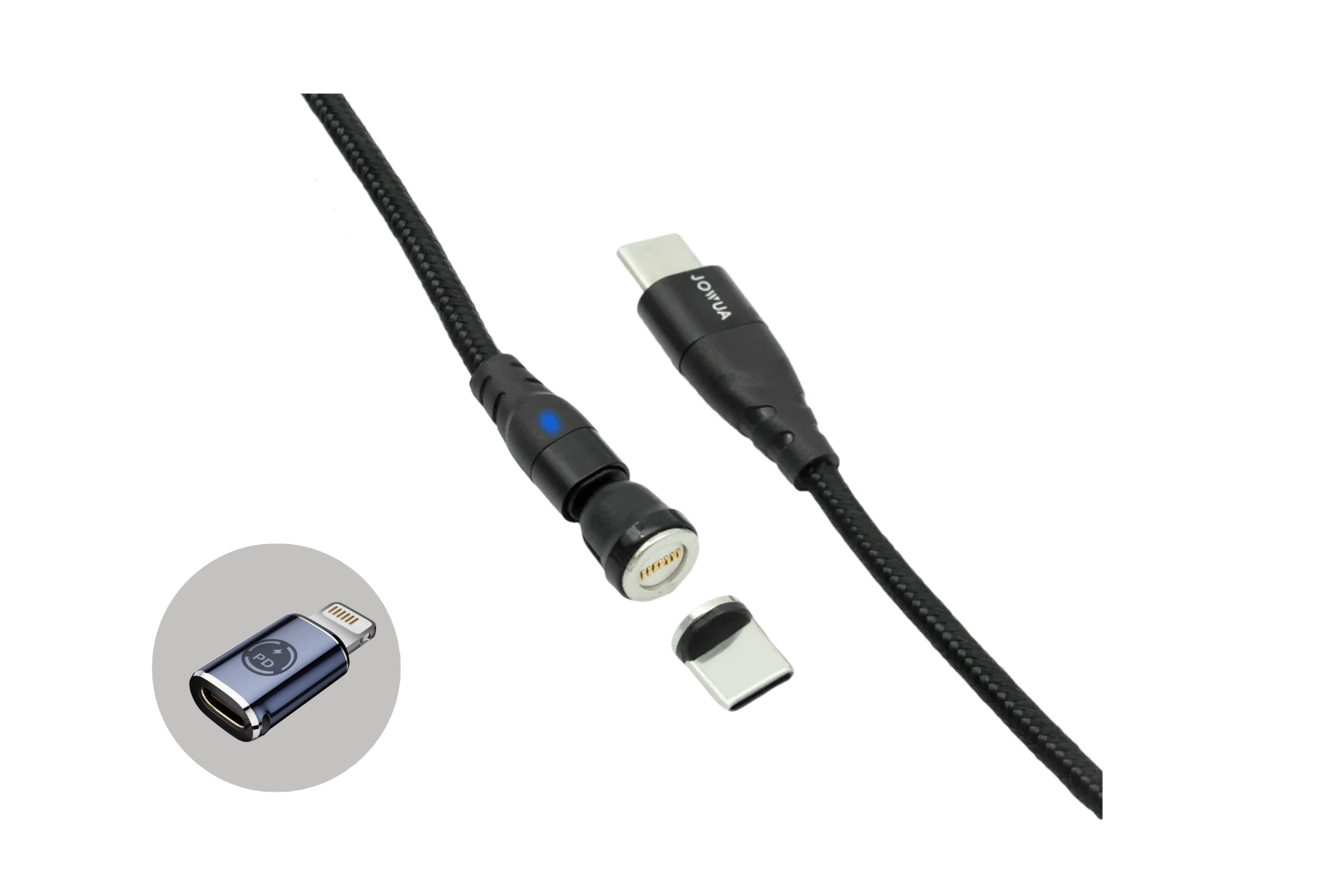 JOWUA 台灣 USB-C 車用磁吸線擁有帶金屬插針的可拆卸磁性連接器,非常適合 Model 3中控設定。它包括一個小型藍光 USB-C PD快充適配器。有 0.4M、1M 和 1.8M 長度可供選擇。
.