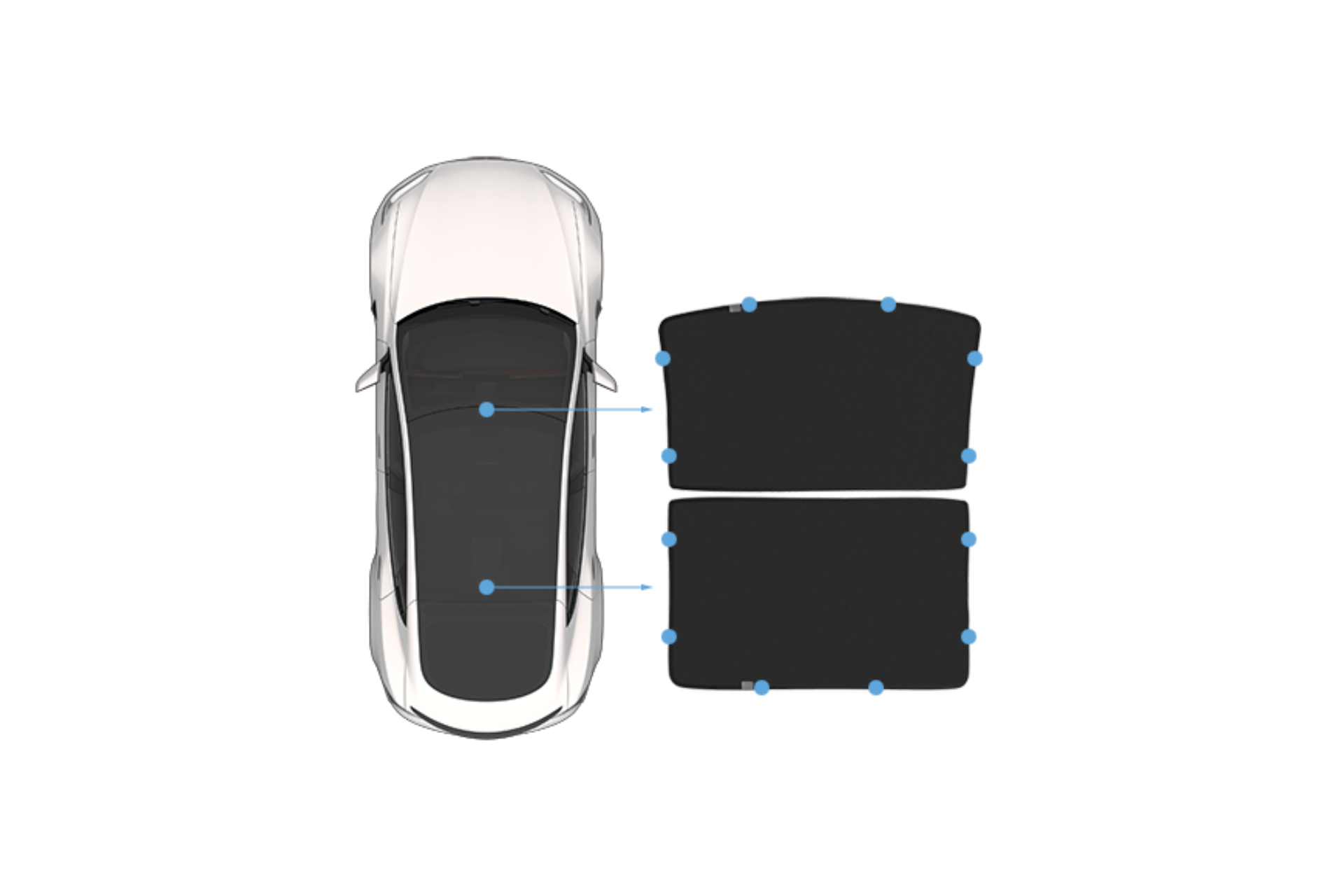 玻璃車頂遮陽簾(Model S)